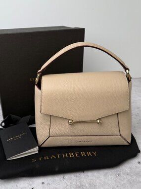 Strathberry Mosaic purse in Sand